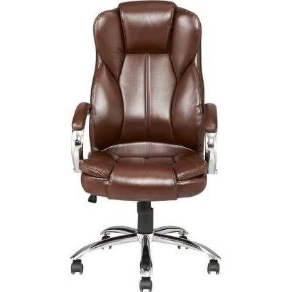 Executive High Back Office Chair Brown Leather