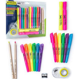 Mr. Pen- 18 PC Highlighter Set Assorted Color, 6 Bible Highlighter and Gel Highlighter, 6 Narrow Highlighter, 2 Wide Highlighter, 2 Highlighter HS18