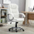 Executive High Back Office Chair White Leather