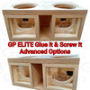 GP ELITE Dual 8" High Output XL Glue it & Screw It Sub Enclosure 