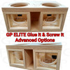 GP ELITE Single 8" Compact High Performance Glue it & Screw It Sub Enclosure 