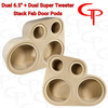 Dual 6.5" + Dual Super Tweter Flush Mount Stack Fab Door Pods Customized 