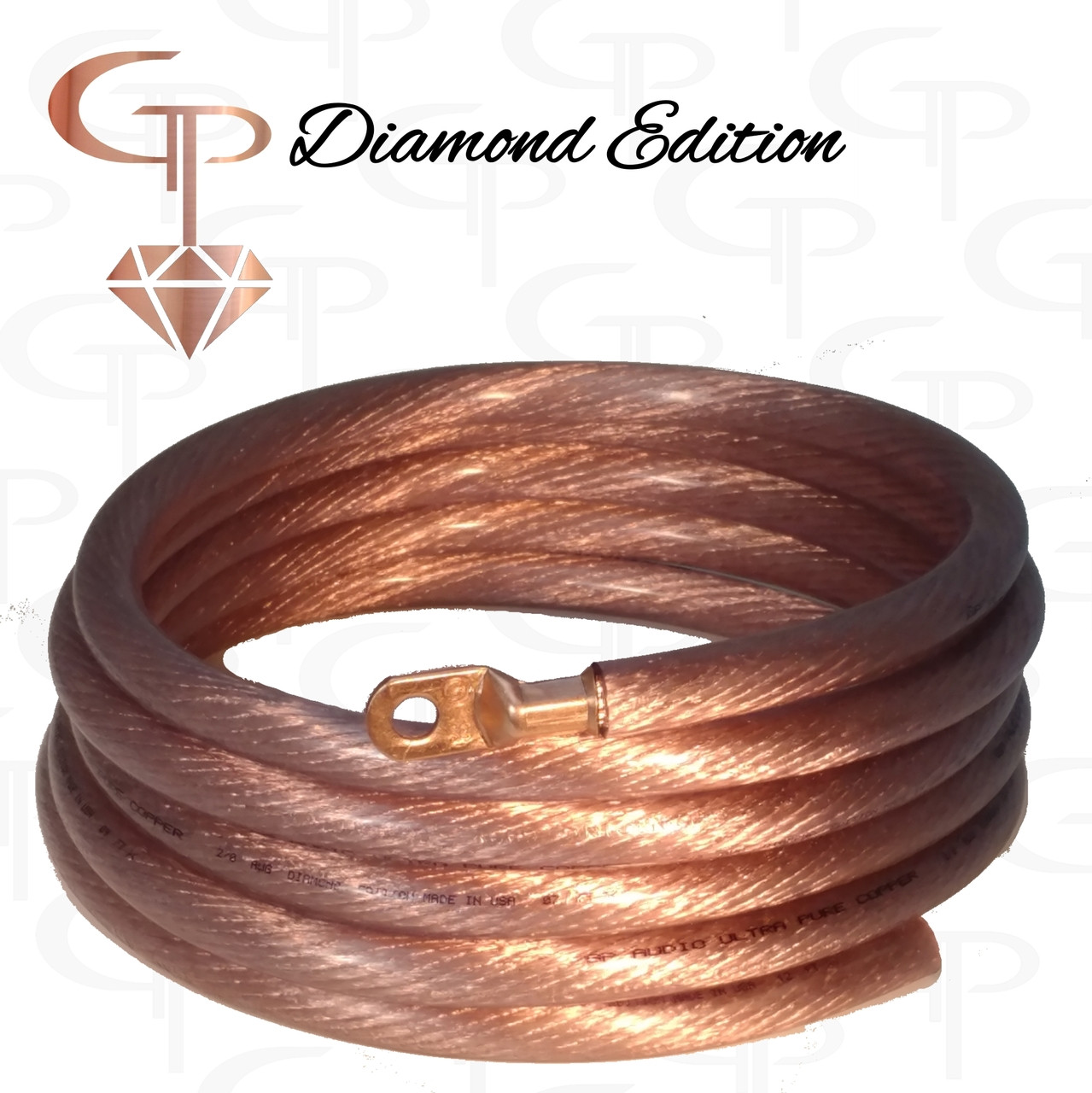 NEW* 1/0 AWG GP Diamond Edition CLEAR - GP Car Audio