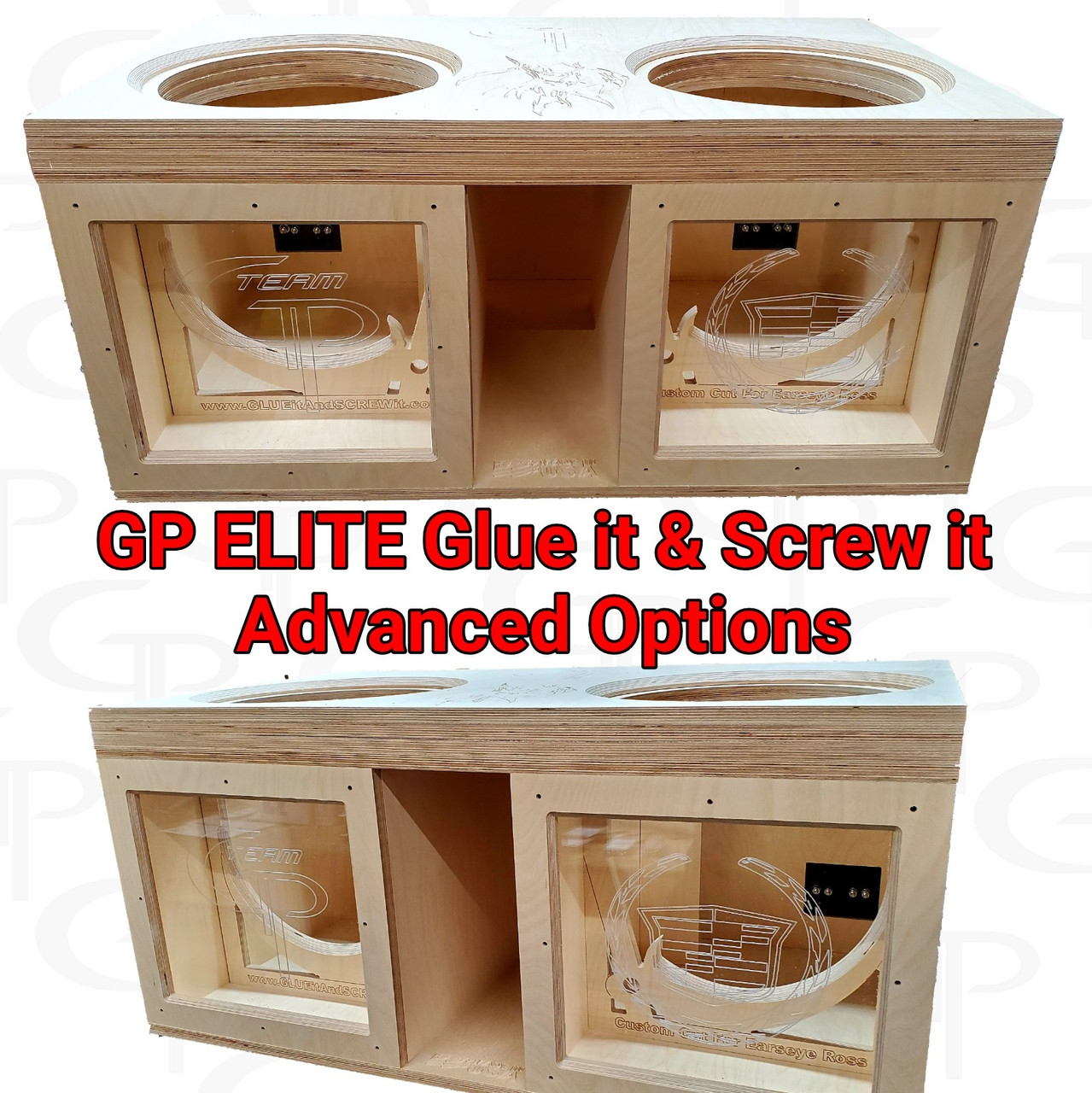 GP ELITE Dual 8" High Output Glue it & Screw It Sub Enclosure 