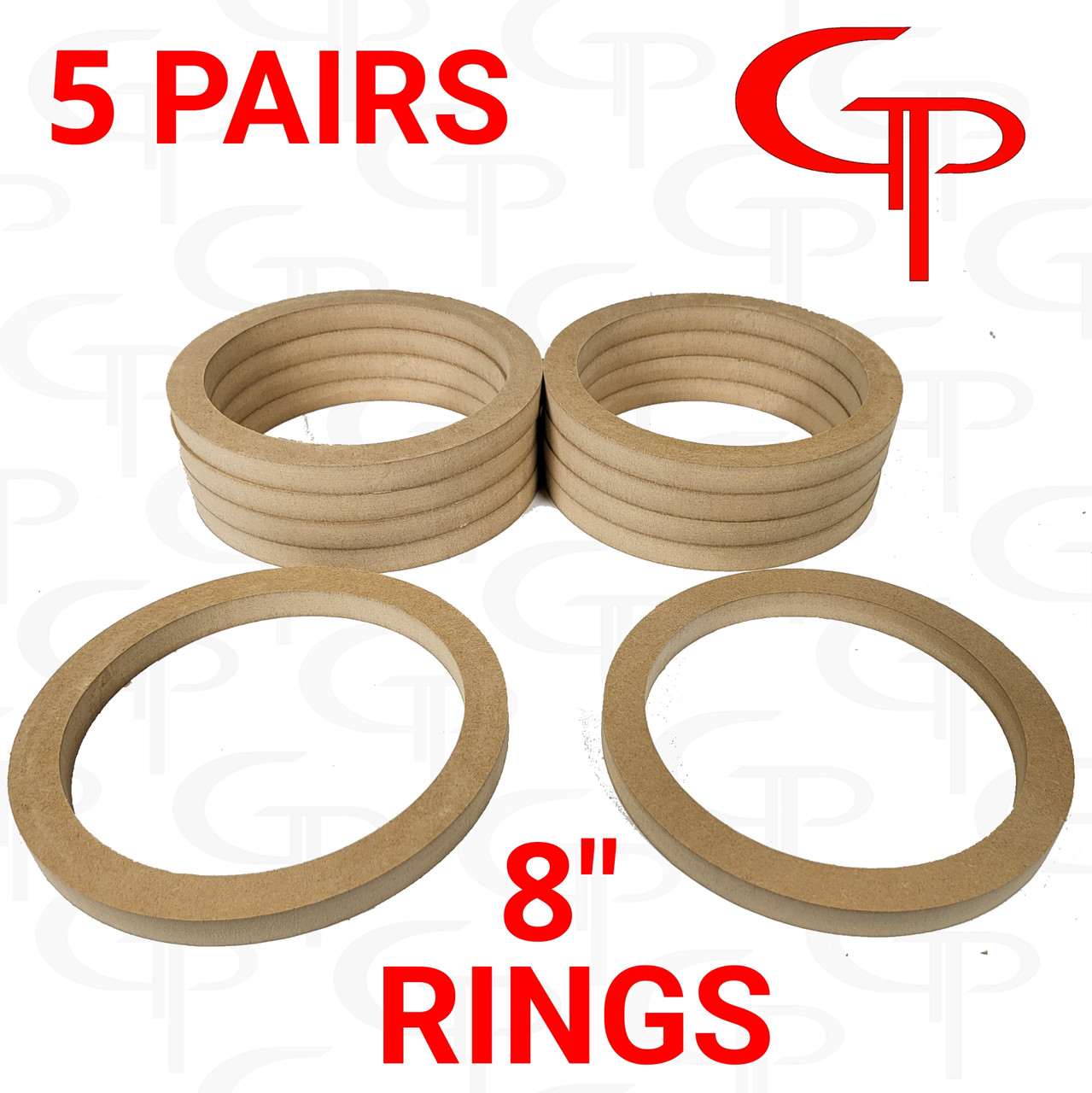 GP 8" Speaker Rings 5 Pairs