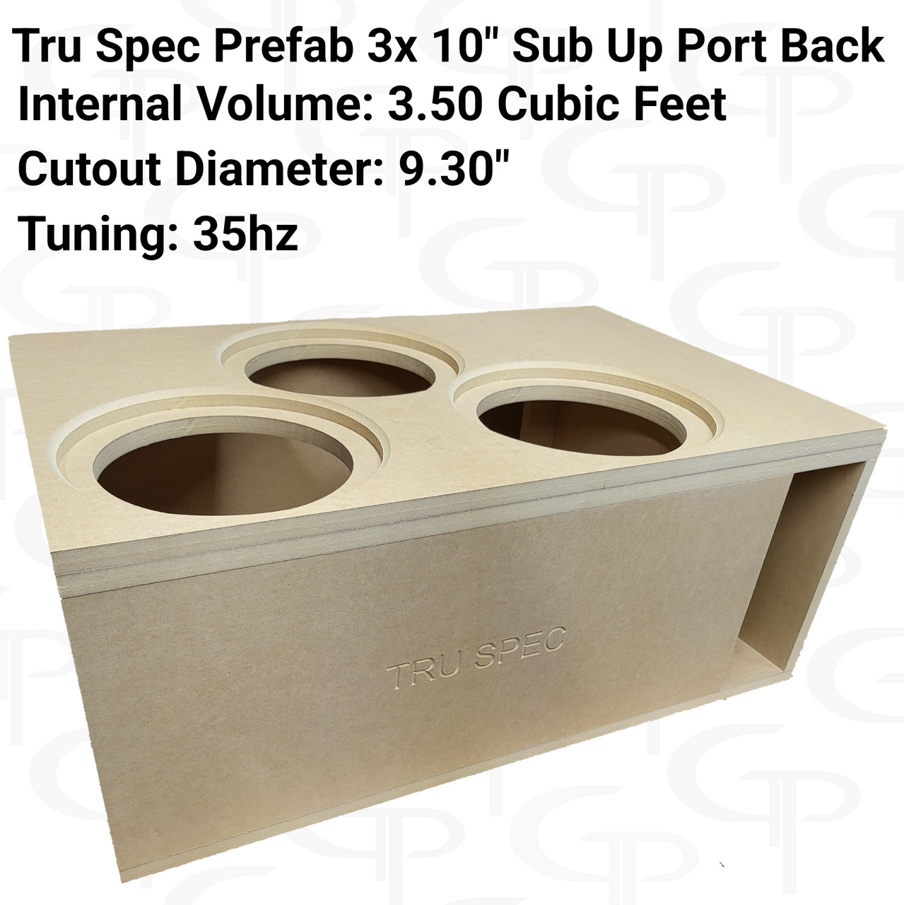 TRU SPEC Prefab Three 10" Sub Up Port Back Subwoofer Enclosure 