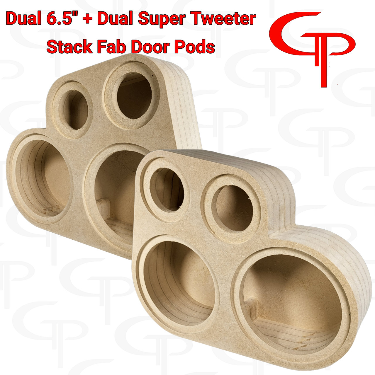 Dual 6.5" + Dual Super Tweter Flush Mount Stack Fab Door Pods Customized 