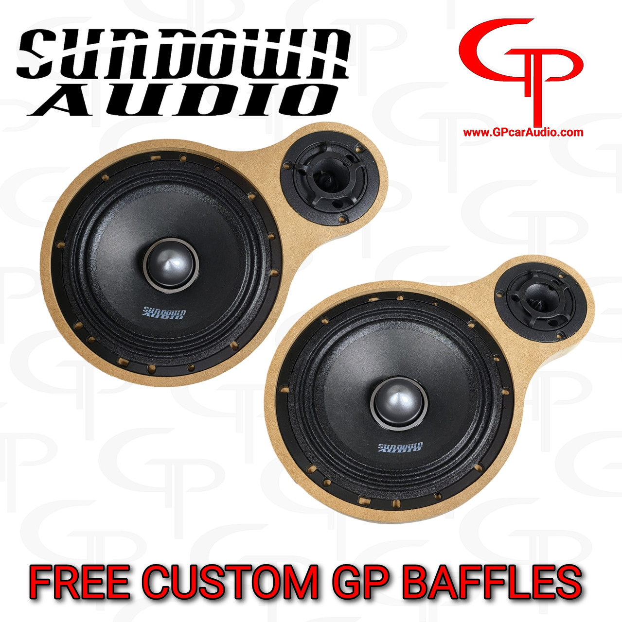 COMBO: Sundown Audio LCMR-6.5" + BT-R1 + Custom Baffles (Pair)