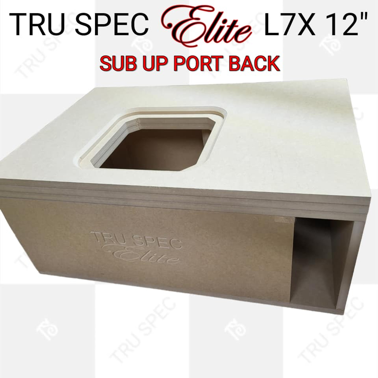 TRU SPEC Elite Prefab Kicker Solo X 12" L7X Sub Up Port Back Subwoofer Enclosure 