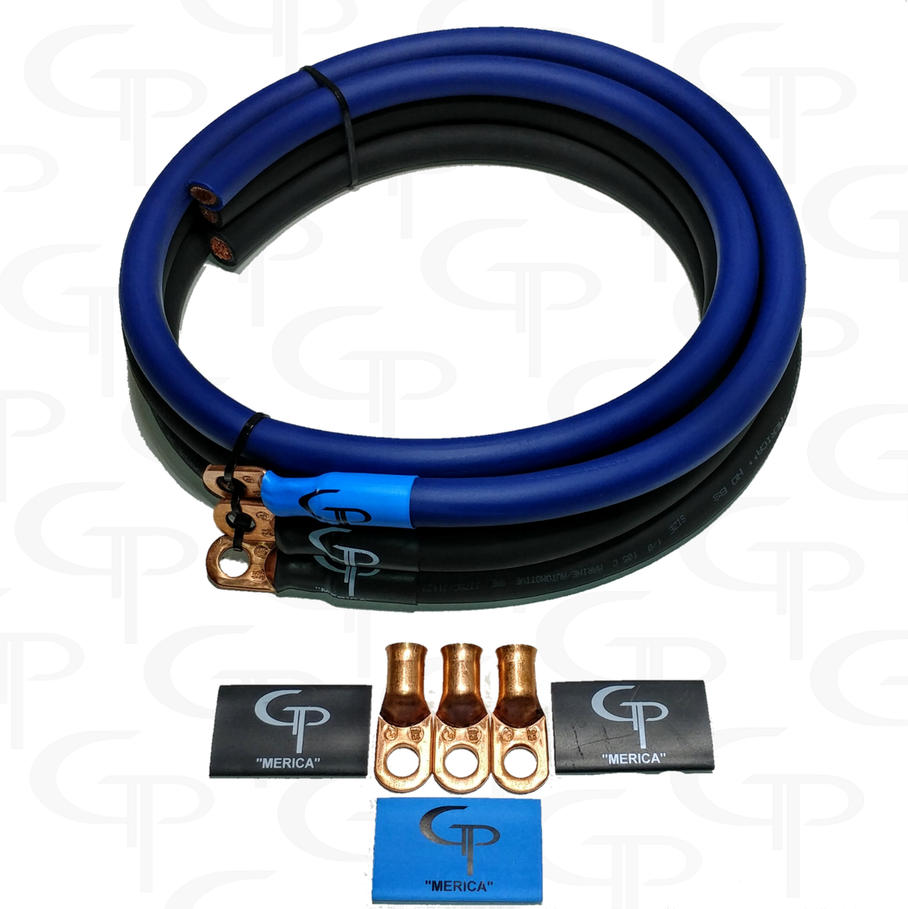 1/0 AWG Big 3 Upgrade Kit GP Merica NO BS OFHC CABLE - GP Car Audio