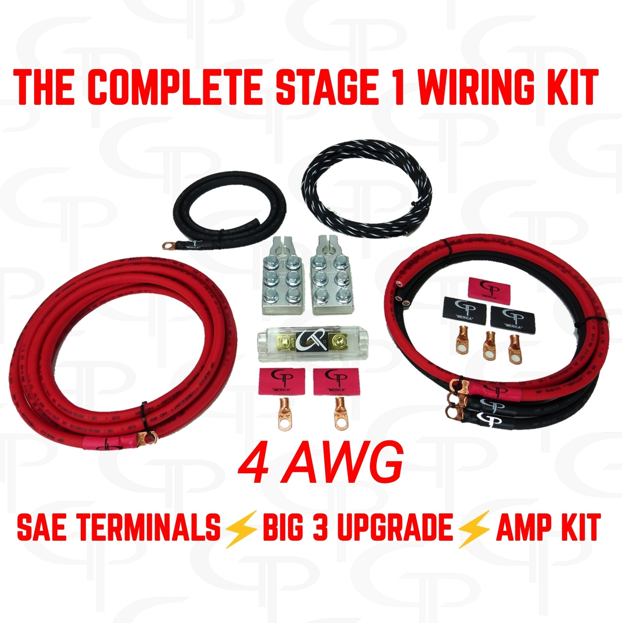 *The Complete: 4 AWG Stage 1 Wiring Kit 