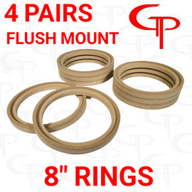 GP 8" Flush Mount Speaker Rings 4 Pairs