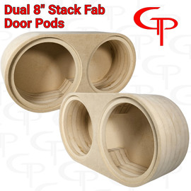 Dual 8" Flush Mount Stack Fab Door Pod Enclosures 