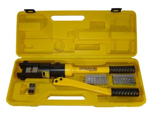 *12 Ton Hydraulic Wire Crimper 10 Dies 6AWG to 