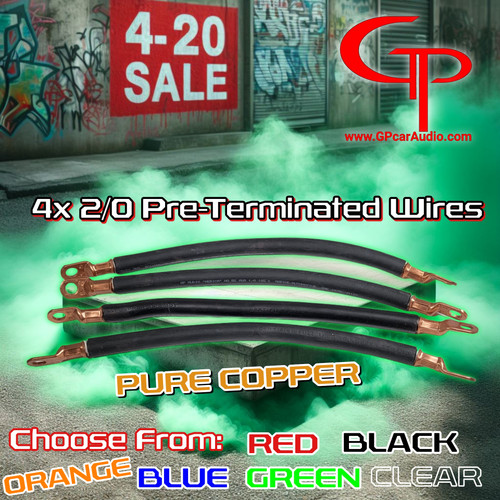 4 for $25: 1ft GP 2/0 Preterminated Wires 