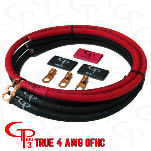 4 AWG Big 3 Upgrade Kit GP Merica NO BS OFHC CABLE