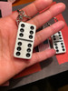 VINTAGE DEADSTOCK AMERICAN FLAG / DOMINO KEYCHAIN- 2-SIDED