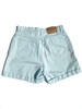 VINTAGE MINT GREEN DENIM SHORTS -WOMENS S