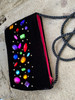 VINTAGE VELVET MULTICOLORED BEJEWELED SHOULDER BAG