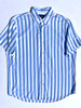 VINTAGE 90'S RALPH LAUREN  POLO BUTTON UP (STYLE CLASSIC FIT | BLUE/WHITE STRIPES) - L