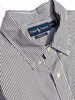 VINTAGE 90S RALPH LAUREN POLO BUTTON UP (CLASSIC FIT | BLACK/WHITE STRIPES) - XL