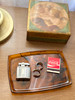 VINTAGE TORTOISE SHELL OPAGUE MARBLE CATCH ALL | TRAY