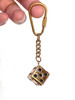 VINTAGE 18K GOLD PLATED DICE KEYCHAIN