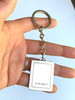 VINTAGE 90S NINE WEST LOGO CHROME KEYCHAIN