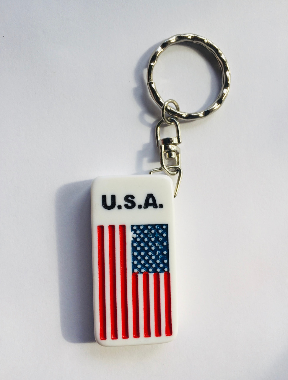 AMERICAN FLAG | DOMINO TWO SIDED KEYCHAIN