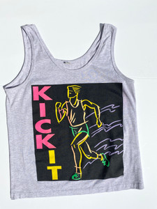 VINTAGE 'KICK IT' SURF WORKOUT TANK