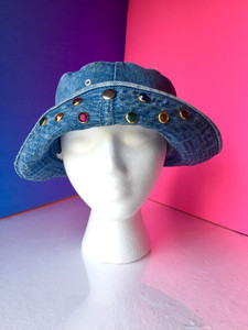 VINTAGE 90S BLOSSOM BEJEWELED BUCKET HAT