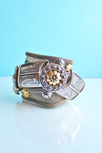 VINTAGE METAL TWO-TONE BELT