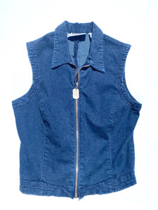 90S DKNY ZIP UP DENIM VEST