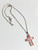 PINK RESIN CROSS NECKLACE
