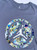 VINTAGE 90S JORDAN MARBLE PEACE SIGN T-SHIRT -L