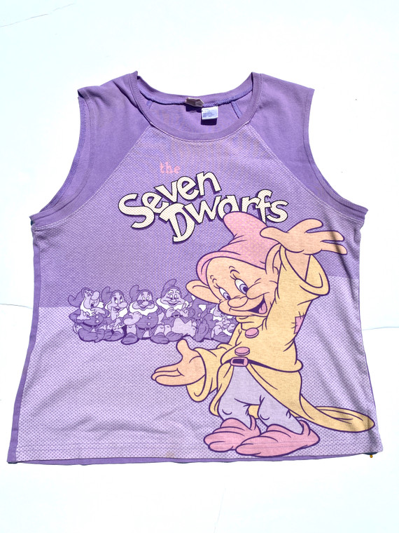 VINTAGE DISNEY SNOW WHITE SEVEN DWARFS PAJAMA TANK