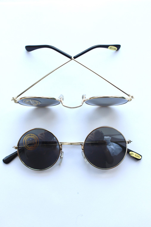 ROUND LENNON SUNGLASSES  (DARK)