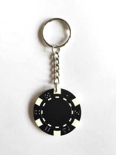 VINTAGE 90S POKER CHIP KEYCHAIN