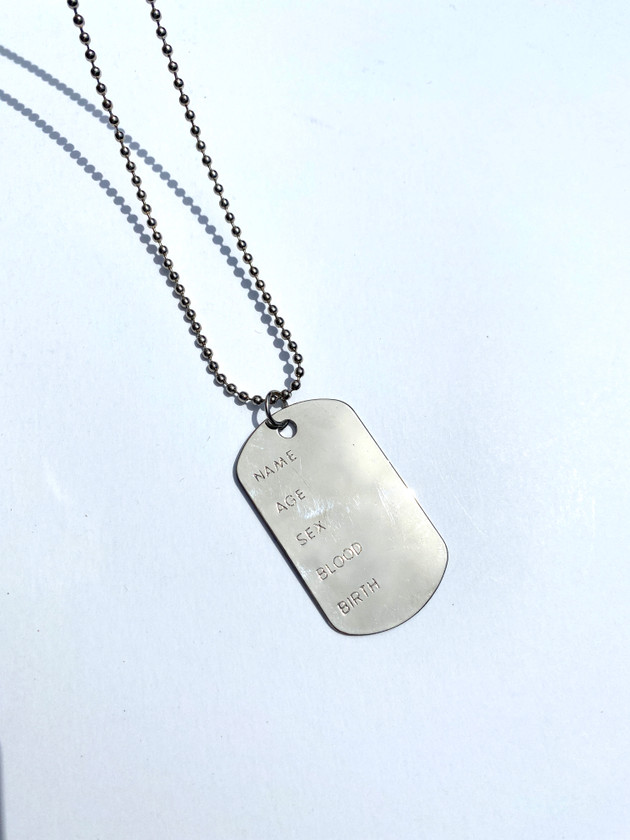 BLANK DOG | ID TAG NECKLACE