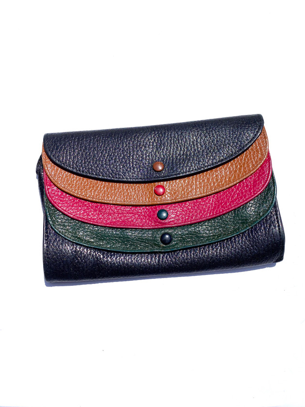 VINTAGE BUDD LEATHER MULTI-POCKET WALLET CLUTCH