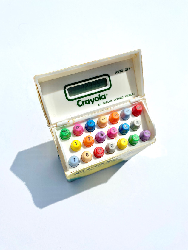 VINTAGE CRAYOLA CRAYON BOX CALCULATOR