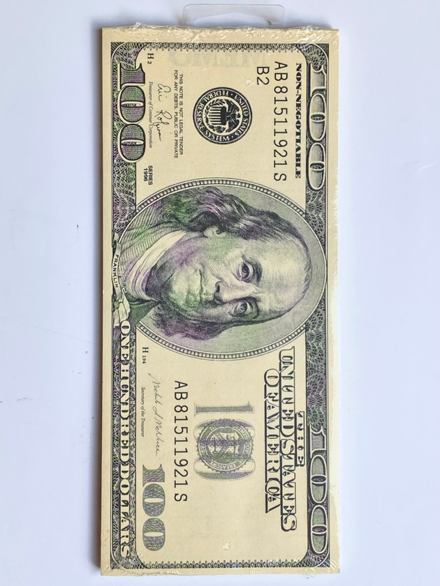 CONIMAR $100 ONE HUNDRED DOLLAR CASH MONEY MEMO PAD - 50 SHEETS