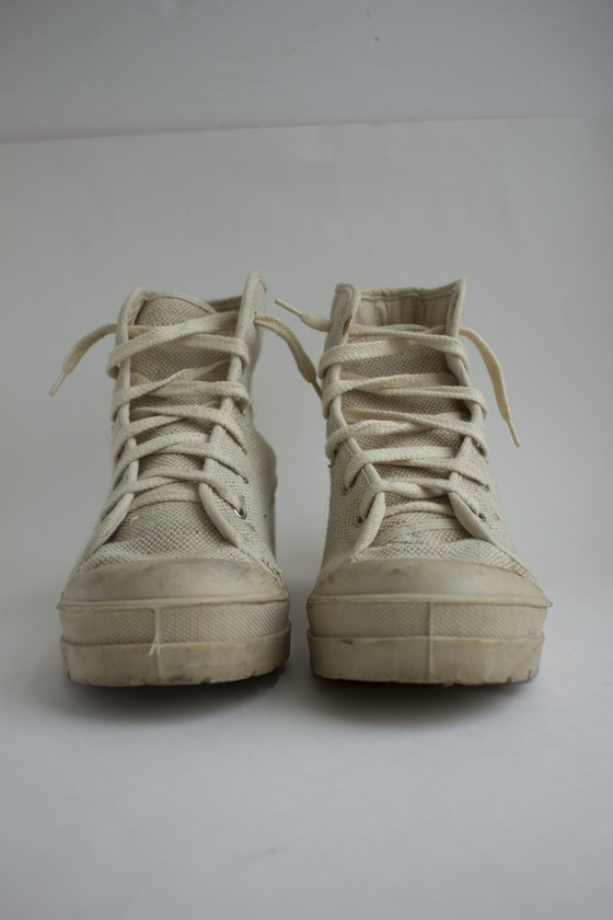 VINTAGE 90S GRUNGE CANVAS BOOTS - SZ 9