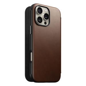 Nomad Modern Leather Folio Case iPhone 16 Pro Max - Brown