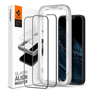 Spigen AlignMaster Full Cover 2PCS iPhone 14/13/13 Pro - Black