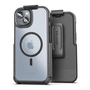 Encased MAG-AIR Case iPhone 15 Plus with Belt Clip Holster - Clear