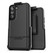 Encased Rebel Case Samsung Galaxy S22 with Belt Clip Holster - Black