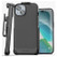 Encased Thin Armor Case iPhone 15 Plus with Belt Clip Holster - Black