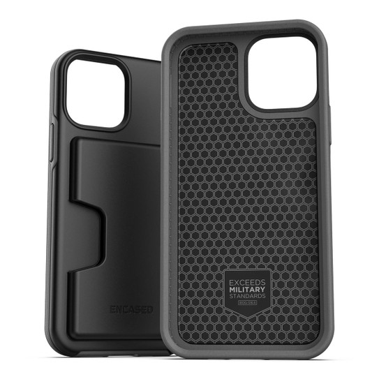 Encased Phantom Wallet Case iPhone 13 Pro Max - Black