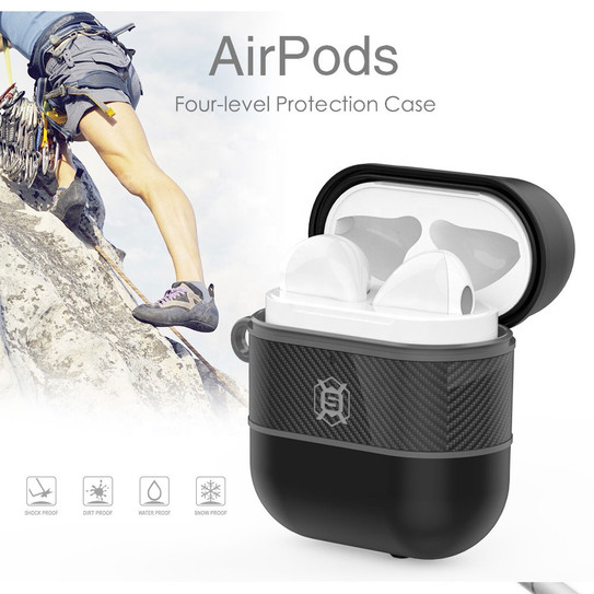 Krakatoo Shellbox WaterProof Case Airpods - Black